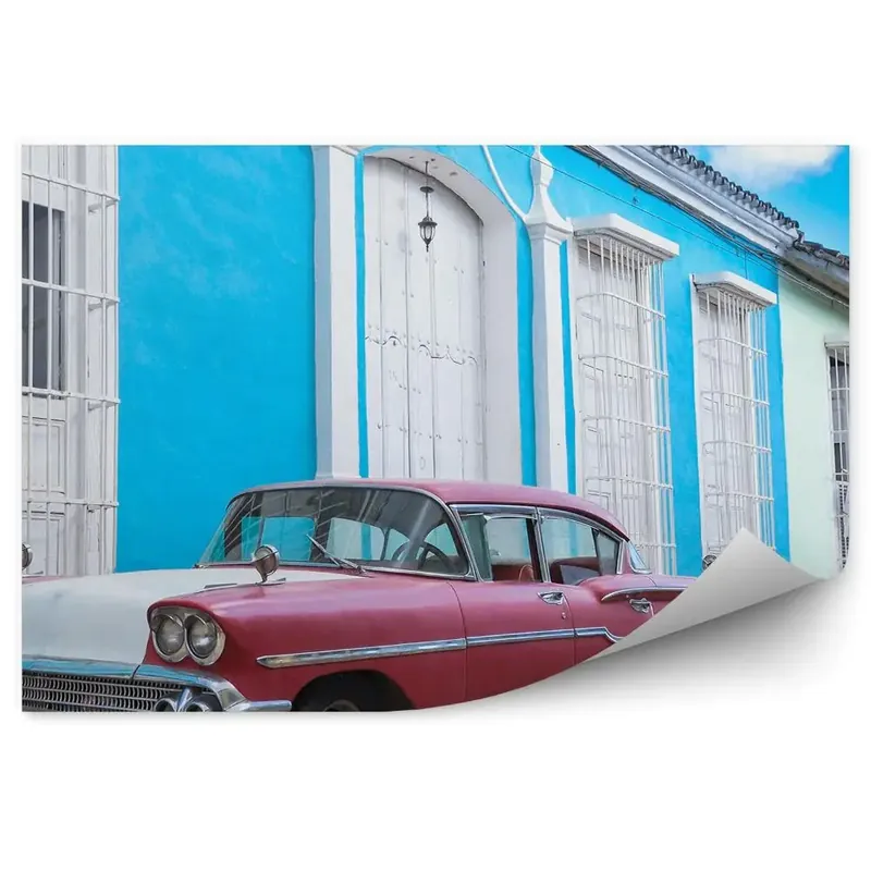Reduceri Decor fototapet Mașină veche și stradă cubaneză