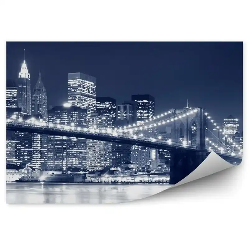 Decor fototapet Orașul de noapte SUA Podul Brooklyn Vezi acum