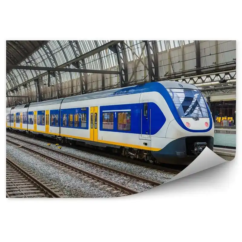 Ultima șansă Fototapet vintage Șine de tren la gară