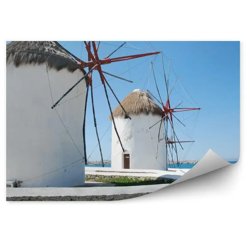 Decor fototapet Morile de vânt din insulele Mykonos Reducere