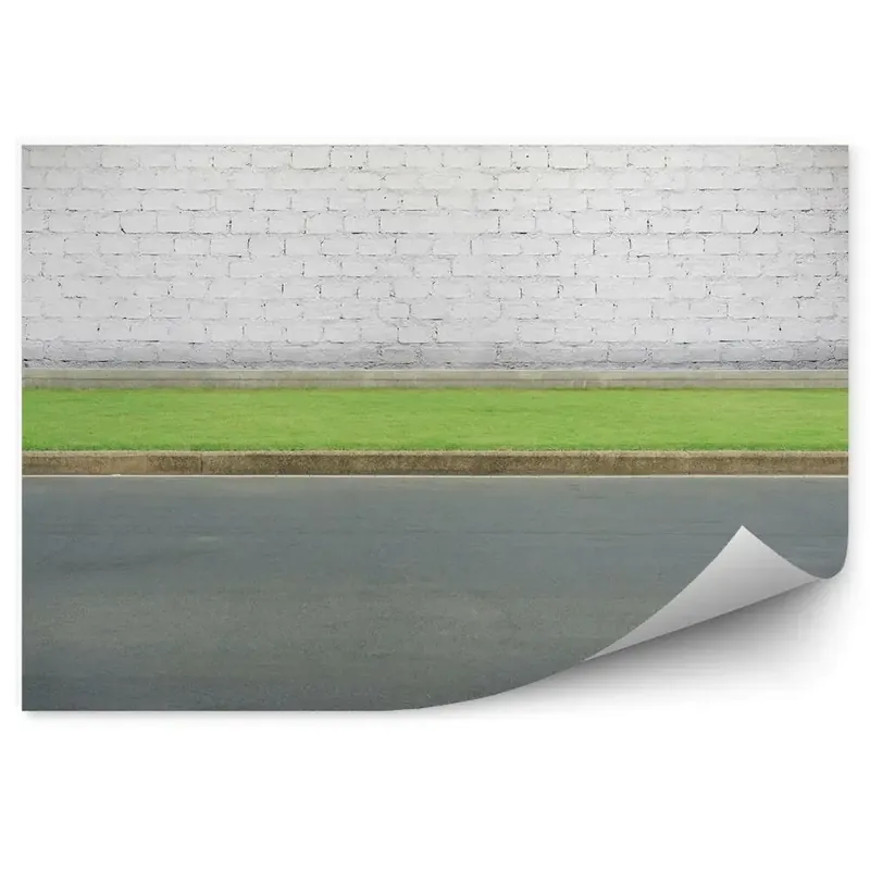 Preferatul clienților Fototapet perete Drum lateral aproape de perete alb