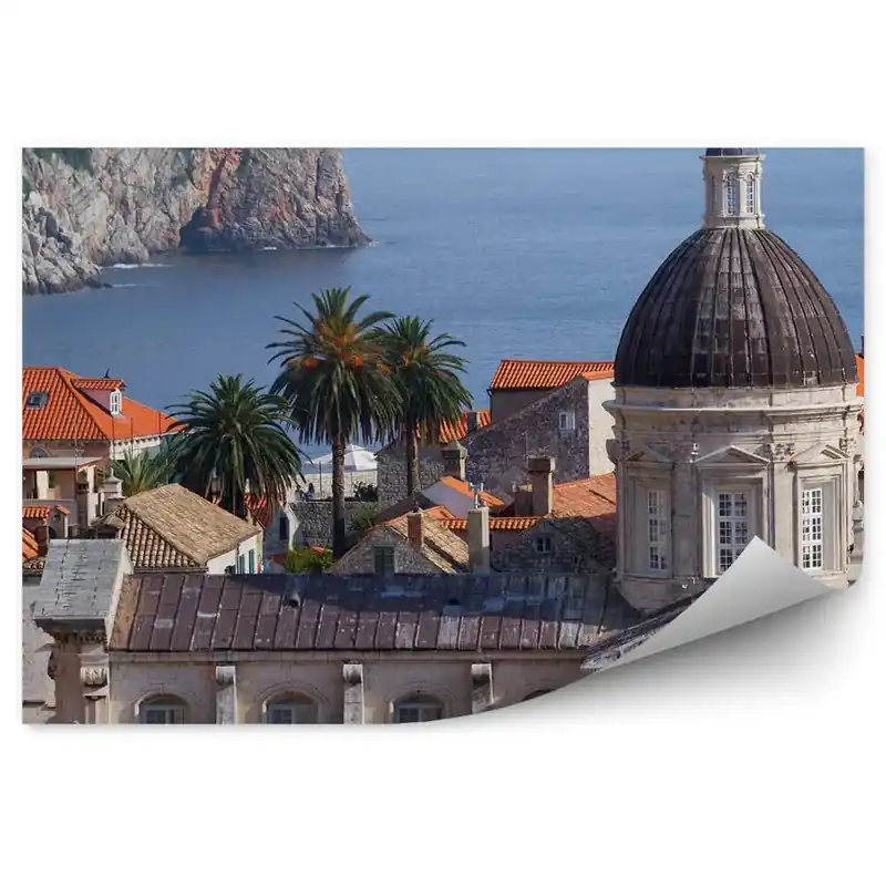Fototapet pentru perete Dubrovnik Adriatic biserici casele bisericilor Premium