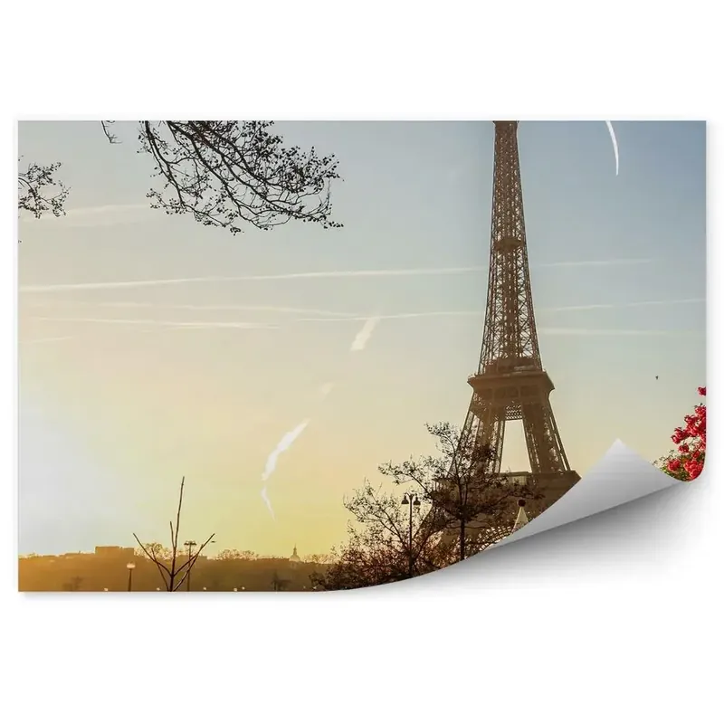 Cumpărături sigure Fototapet perete Împușcătură colorată de primăvară a Turnului Eiffel