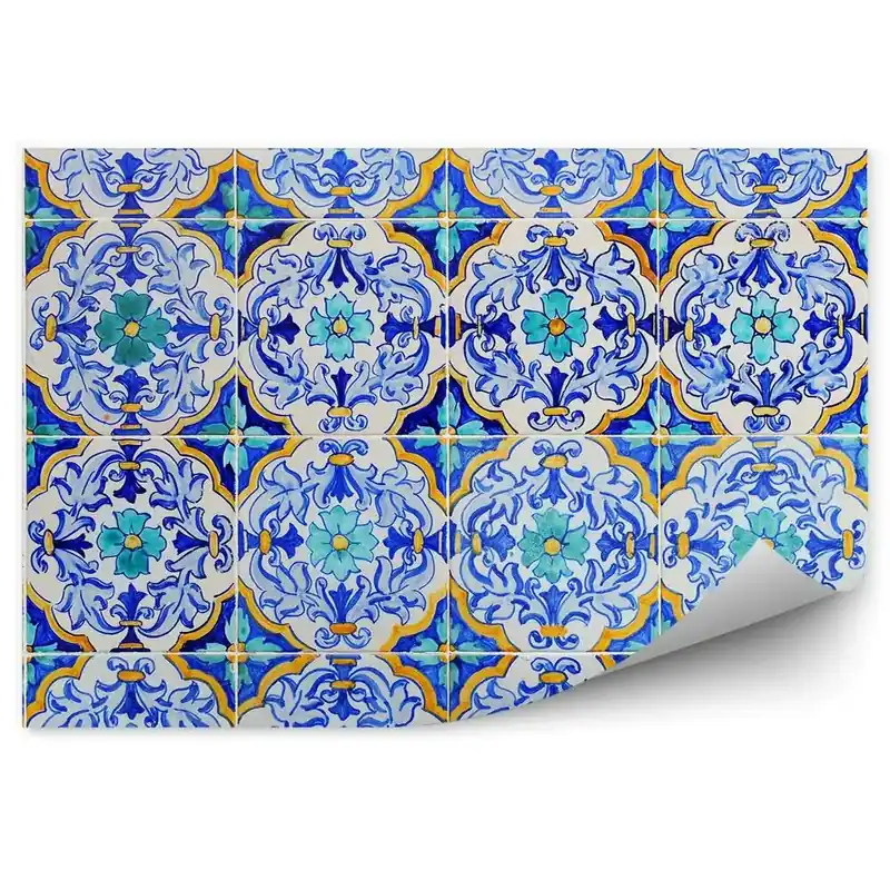 Cumpărături sigure Fototapet vintage Mozaic Decorativ Albastru