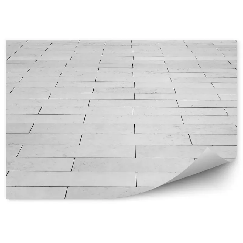 Reducere specială Fototapet vintage Perspectiva Podelei Din Cărămidă Albă