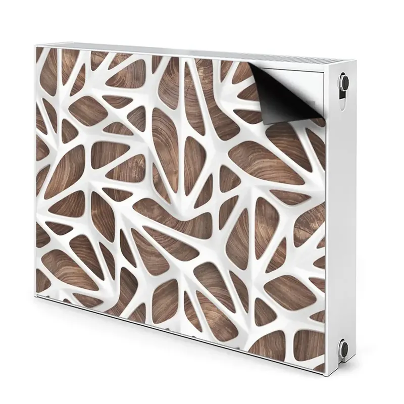 Preț mic Décoration radiateur Plasă Albă Pe Lemn