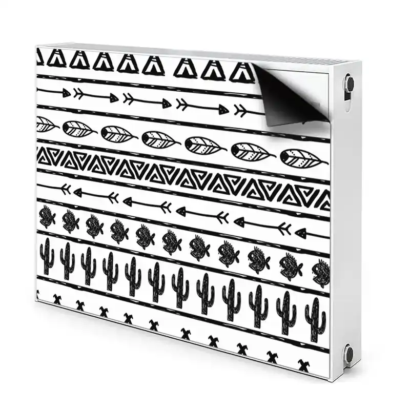 Ofertă de sezon Aimant décoratif pour radiateur Boho Alb-Negru