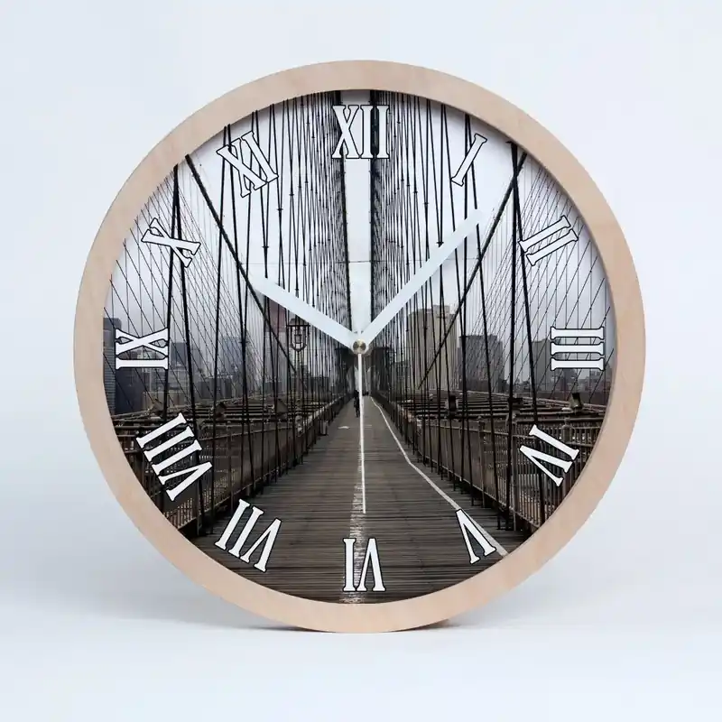 Ceas de lemn Podul Brooklyn Comandă acum