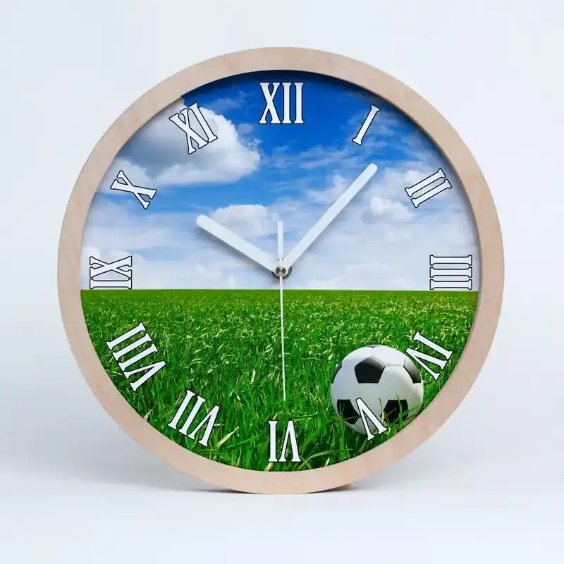 Reducere extra Ceas lemn Fotbal Pe Pajiște