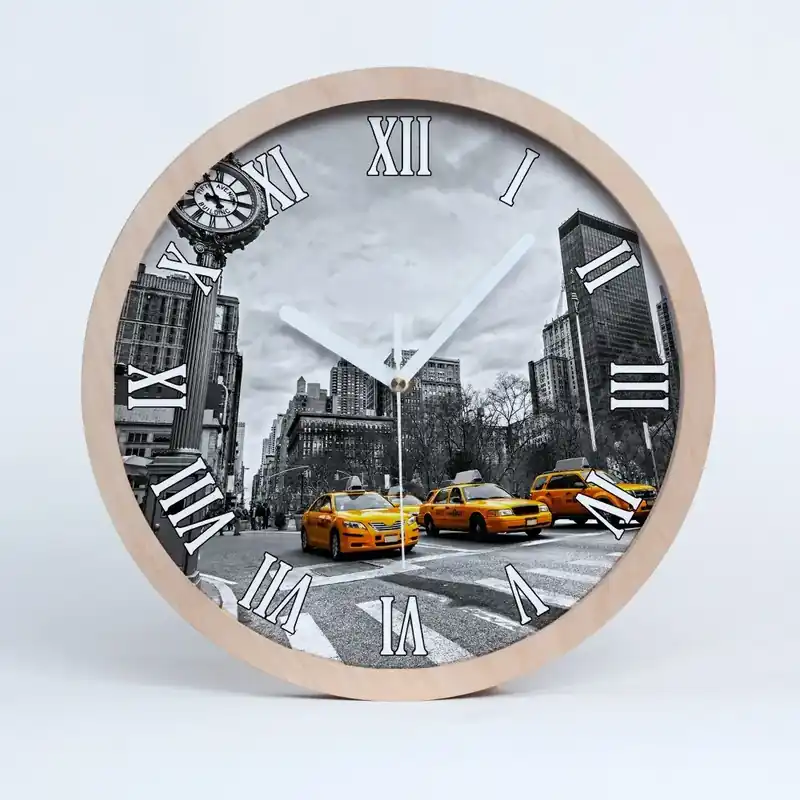 Ceas de lemn de perete Taxiuri Din New York Ofertă specială