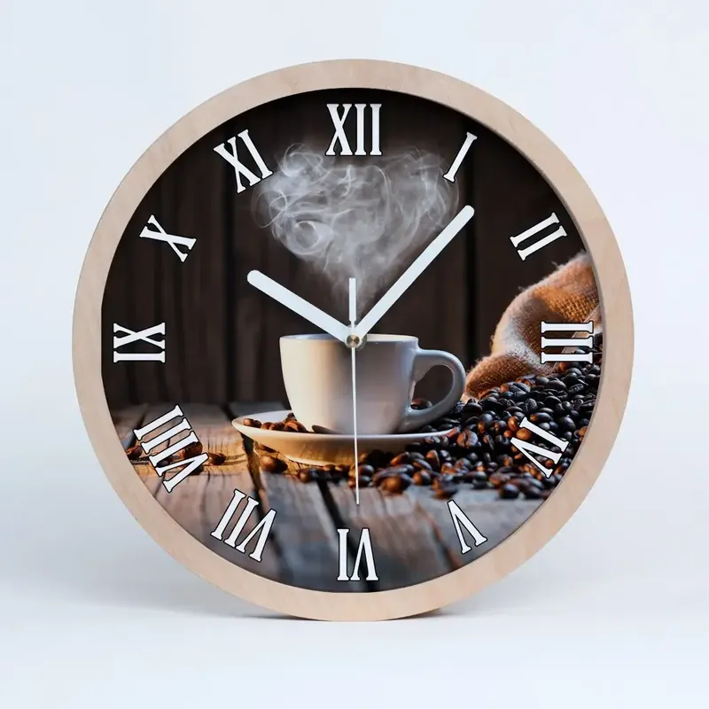Preț redus Ceas perete din lemn Ceașcă De Cafea