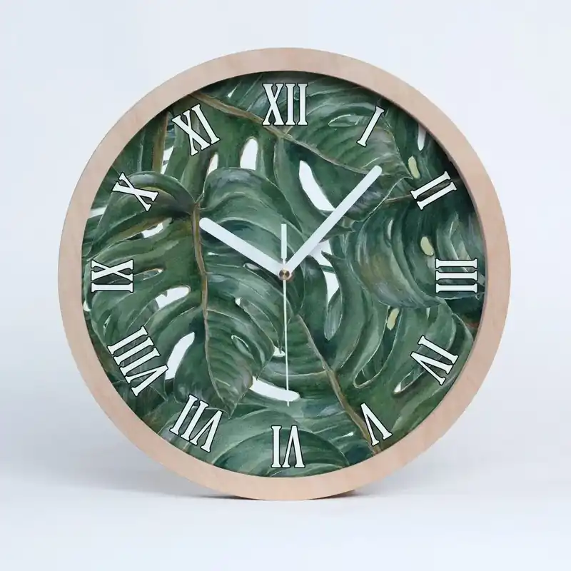 Ceas de lemn Monstera Cumpără online