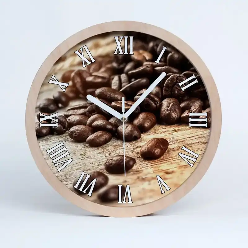Chilipir Ceas de perete din lemn Boabe De Cafea