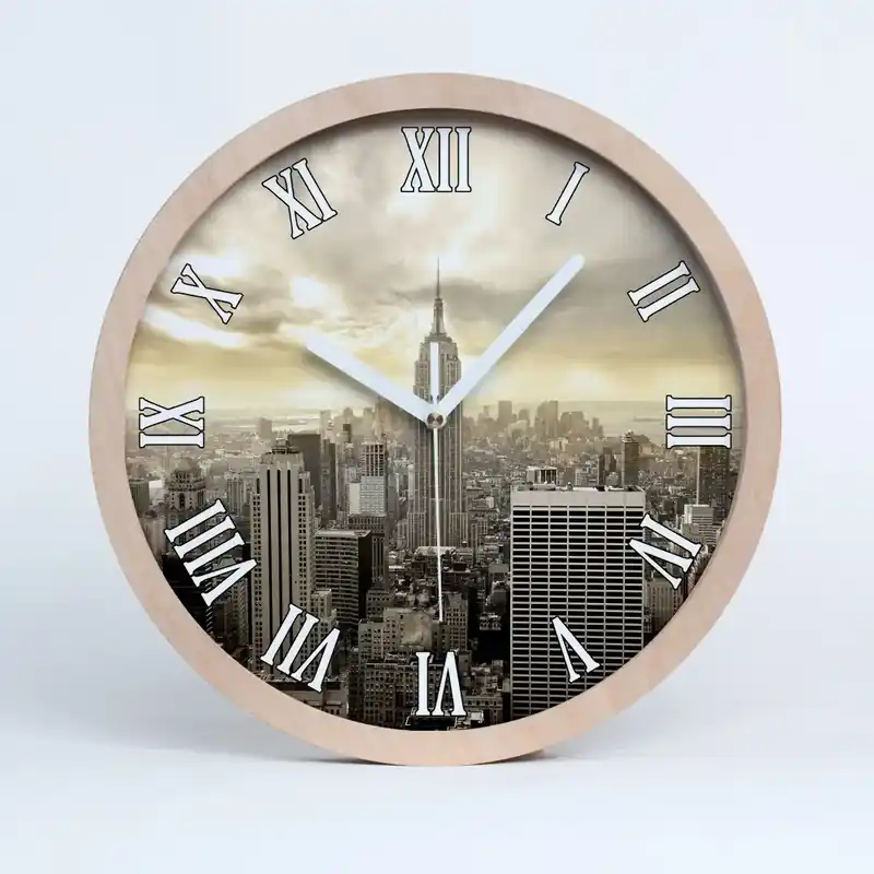 Reducere specială Ceas de lemn de perete Manhattan New York
