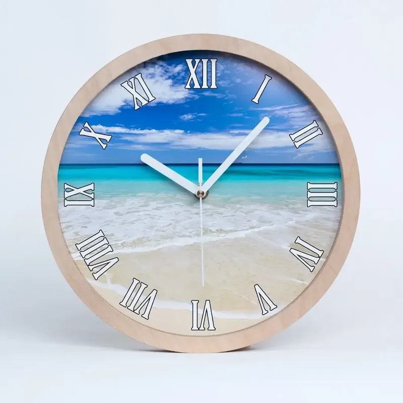 Noutate Ceas perete din lemn Plaja Tropicala