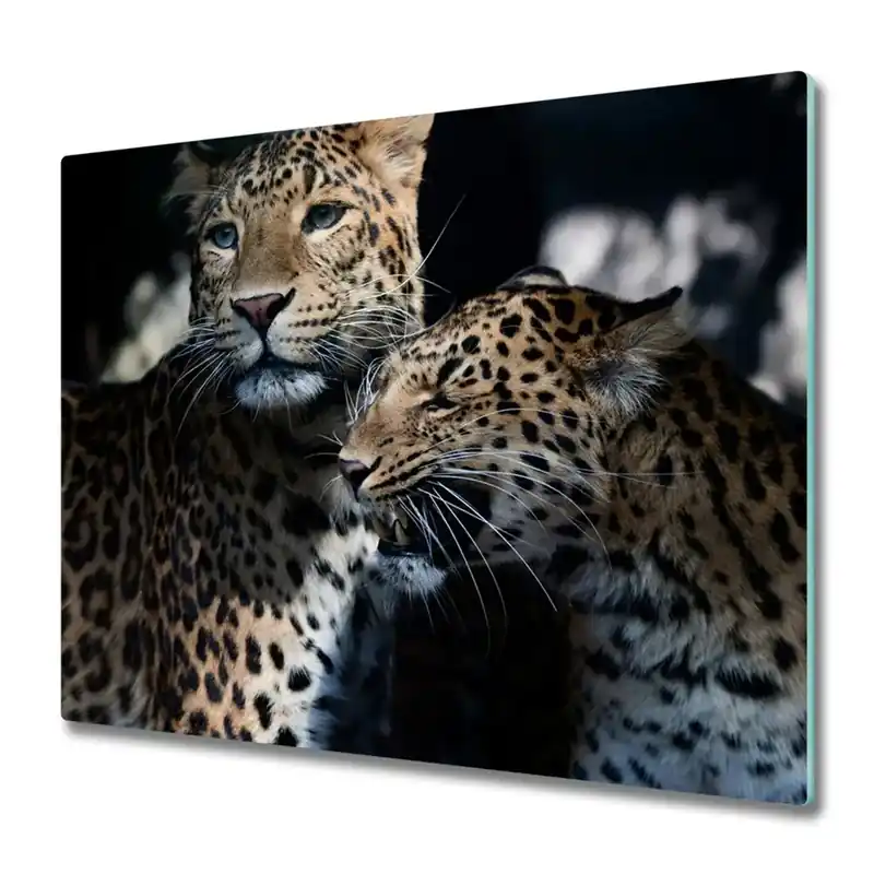 Tocător sticlă Leoparzi Discount