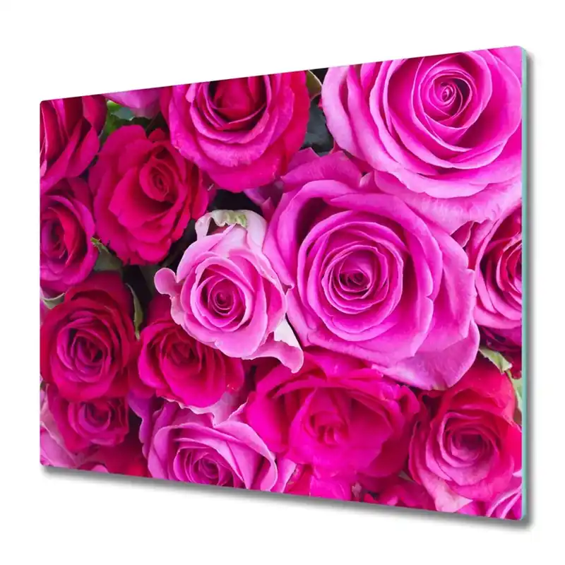 Tocător din sticlă Buchet de trandafiri roz Popular