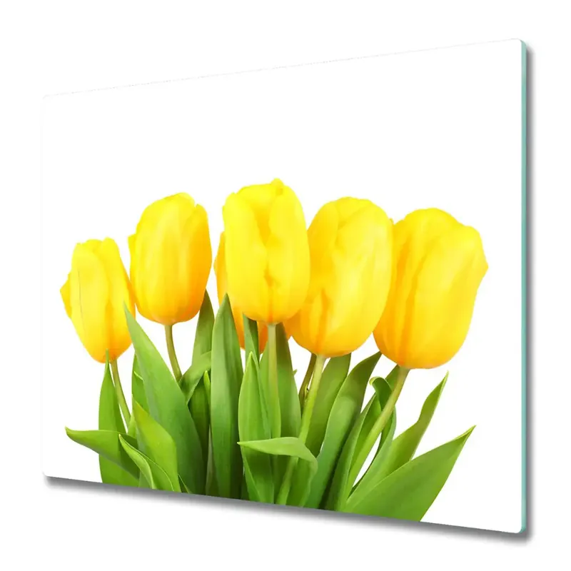Lichidare de stoc Tocător sticlă Buchet de lalele galbene