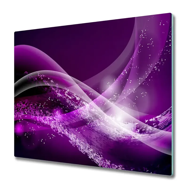Preț mic Tocător sticlă Val abstract violet