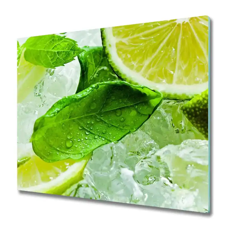 Tocător sticlă Felii de lime în gheață Noutate