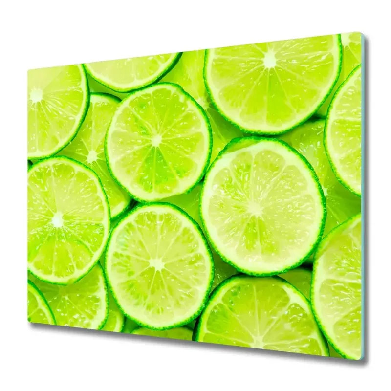 Discount Tocător din sticlă Fond de felii de lămâie verde