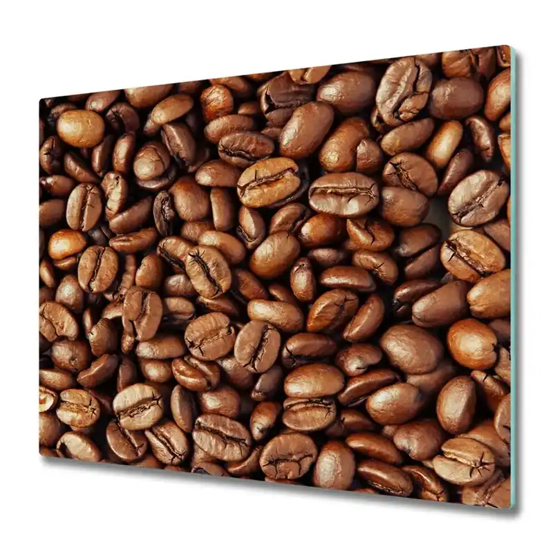 Tocător sticlă Boabe de cafea maro Premium
