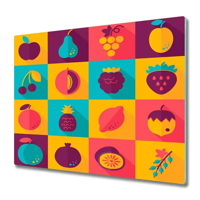 Tocător de bucătărie Icoane colorate de fructe Ofertă de sezon