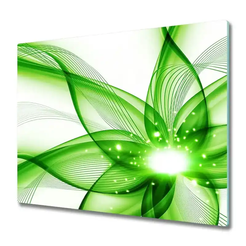 Popular Tocător de bucătărie Floare abstractă verde