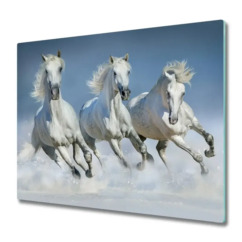 Ofertă Tocător din sticlă Cal alb la galop