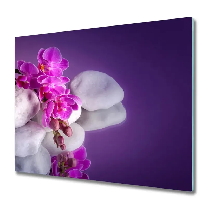 Tocător din sticlă Orhidee pe fond violet Disponibil imediat