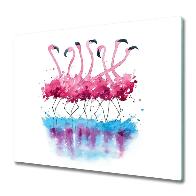 Tocător sticlă Acuarelă Flamingo Ofertă de sezon