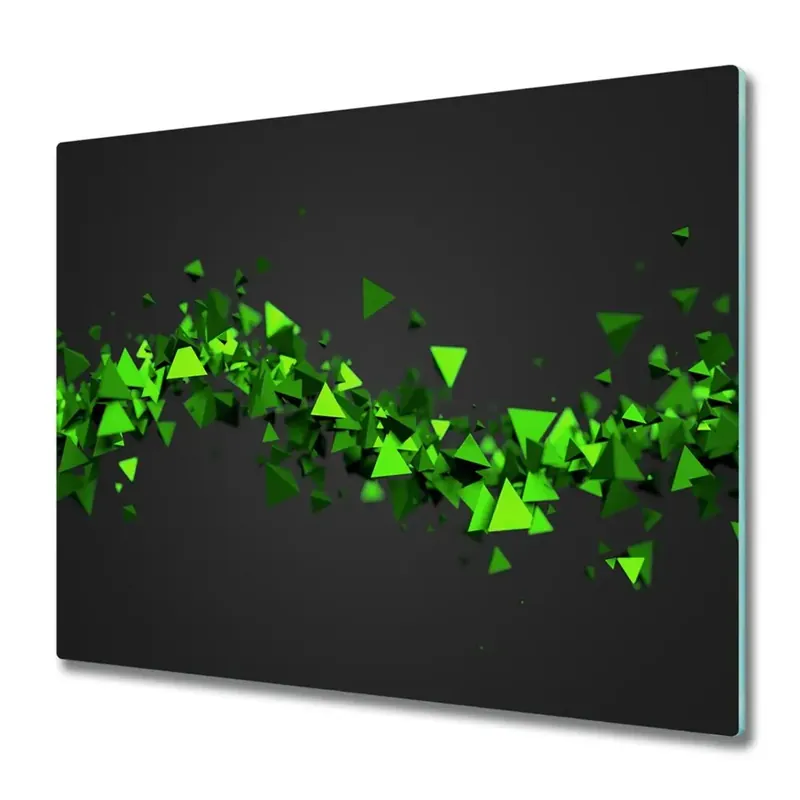 Reducere Tocător din sticlă Val geometric verde neon geometric