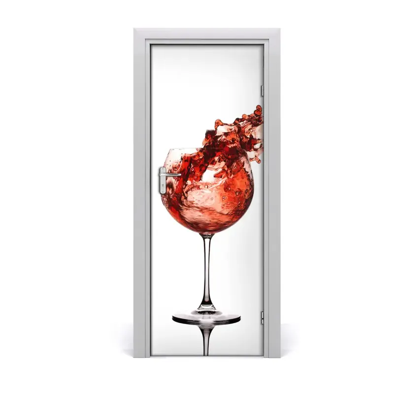 Autocolant uşă Un pahar de vin Ofertă limitată
