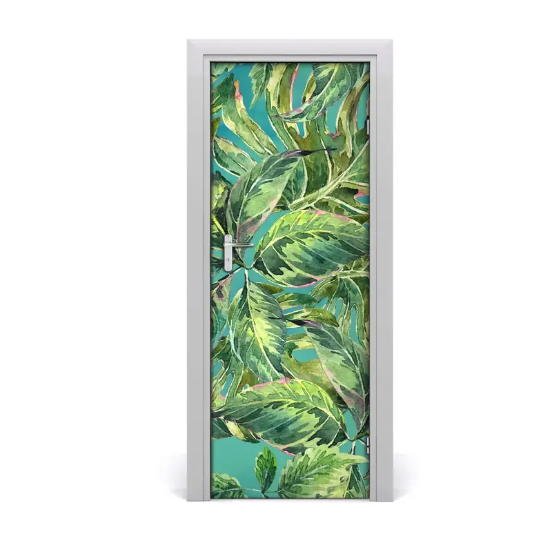 Bestseller Autocolant uşă Frunze tropicale