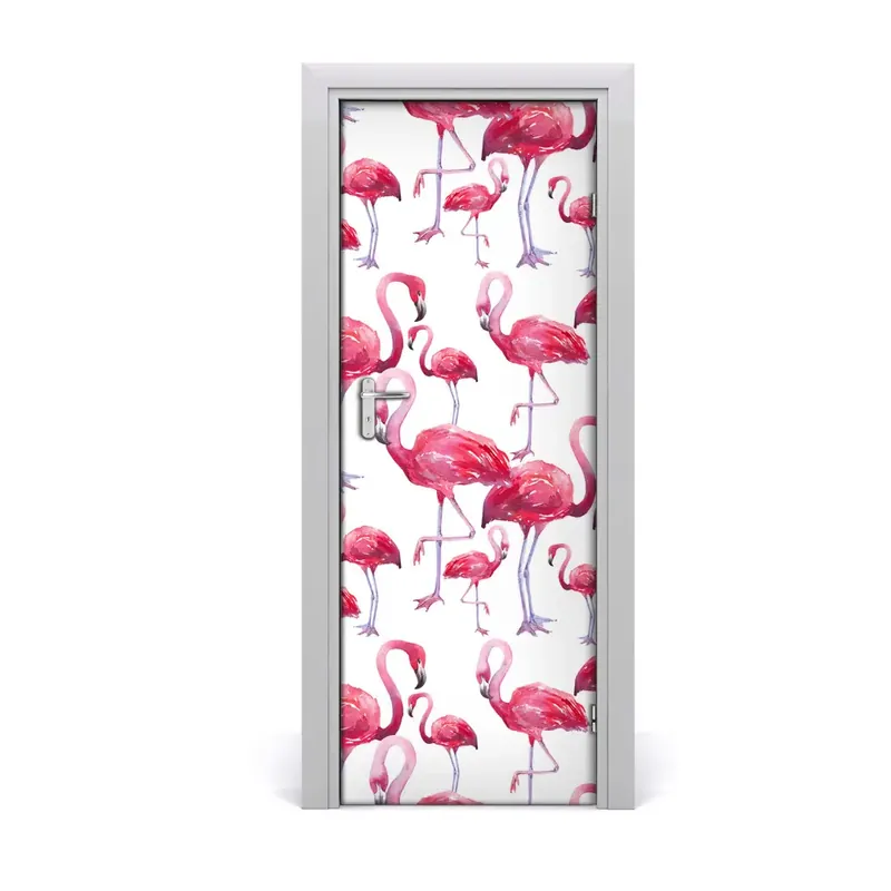 Promoție Autocolant de uşă Flamingo