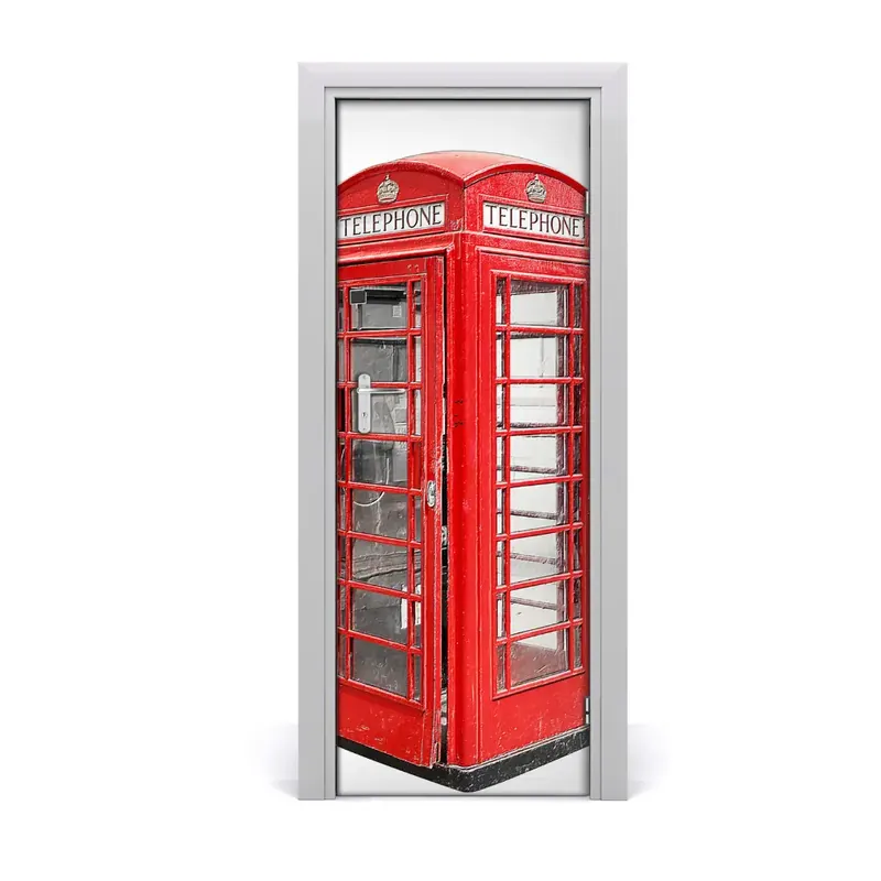 Autocolant uşă Cabina telefonica rosie Vezi acum