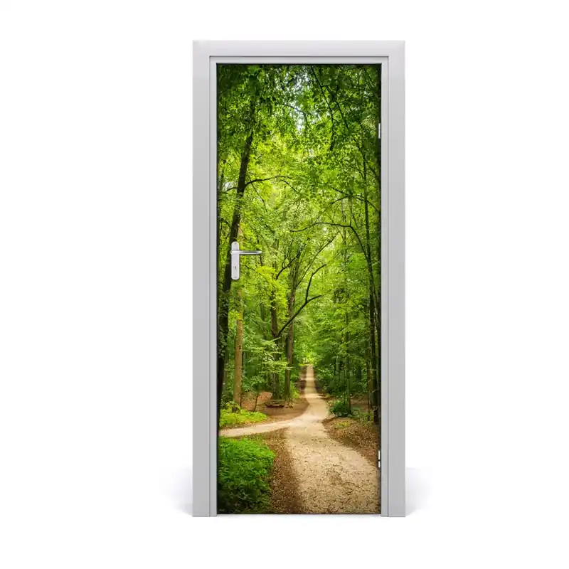 Cel mai vândut Autocolant de uși Calea de aventură în pădure