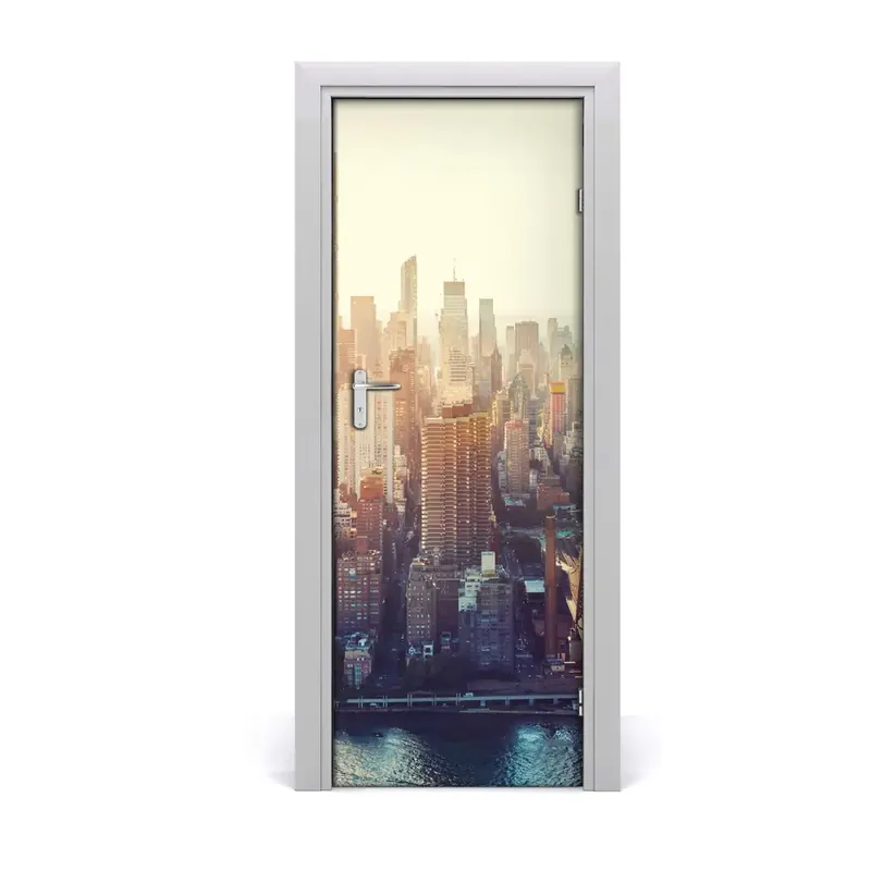 Ofertă Autocolant de uși Panoramă aeriană New York