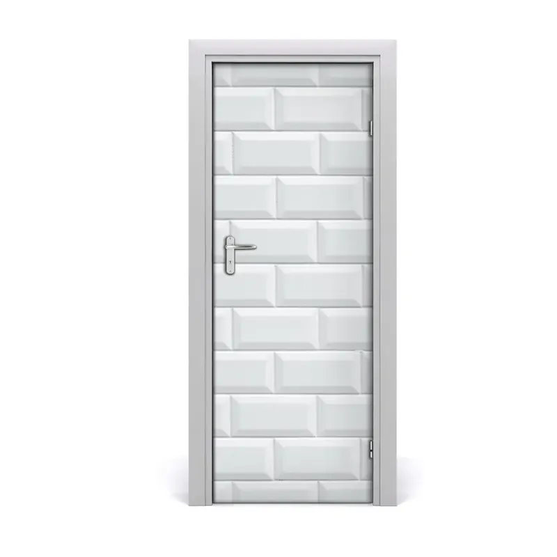 Autocolant uşă Perete alb ceramic Disponibil imediat