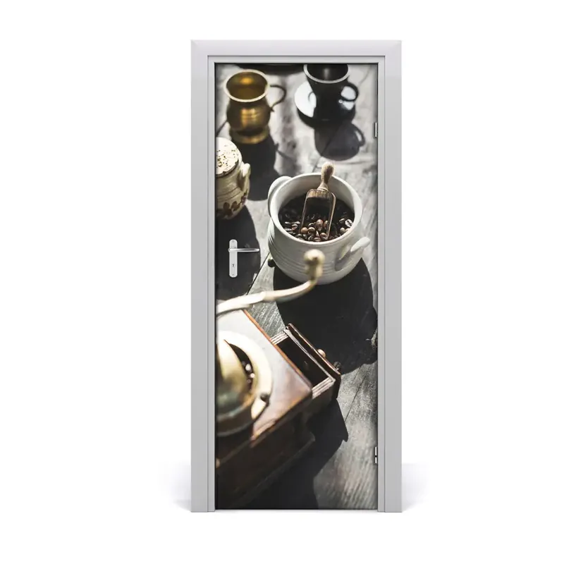 Tapet autocolant pentru uși Râșniță de cafea Ofertă exclusivă