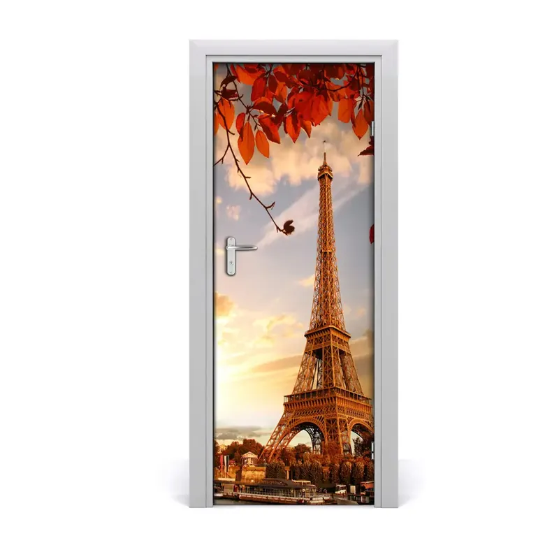 Tapet autocolant pentru uși Turnul Eiffel Toamna Promoție