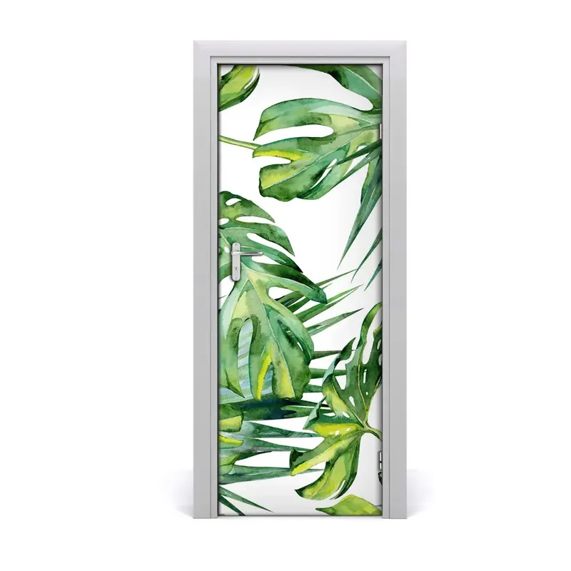 Tapet autocolant pentru uși Frunze de monstera tropicală Doar azi