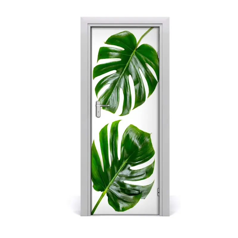 Retur gratuit Autocolant de uși Frunze de Monstera