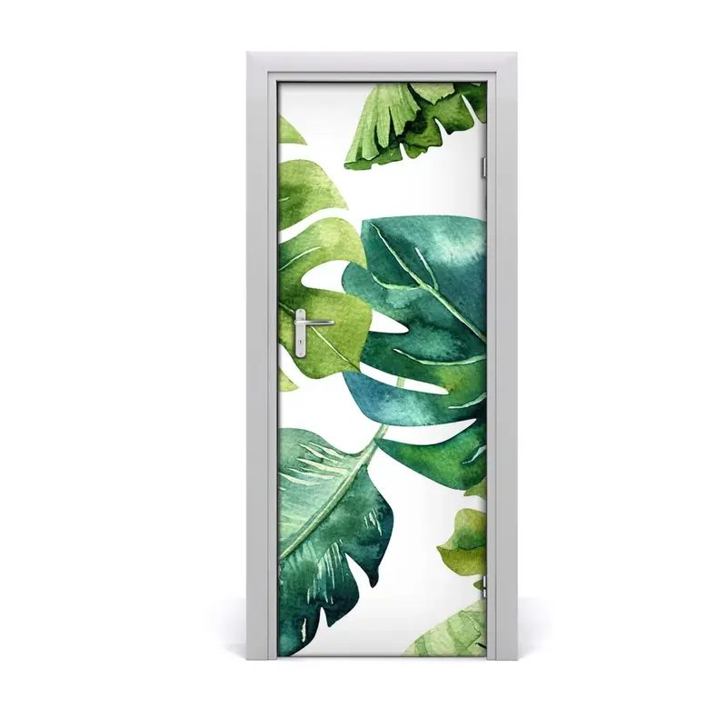 Doar azi Autocolant uşă Frunze tropicale Monstera