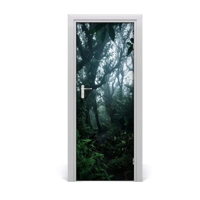 Autocolant de uși pădurea tropicală Plată sigură