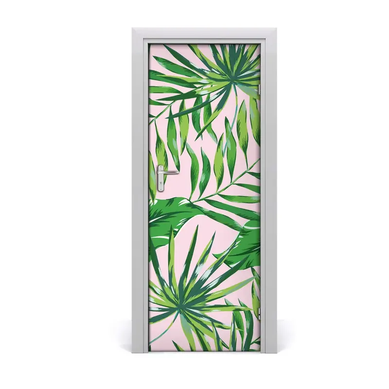 Autocolant pentru uși Palmieri tropicali Chilipir