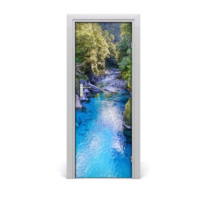 Autocolant de uşă Pârâul de pădure râu Cumpără online