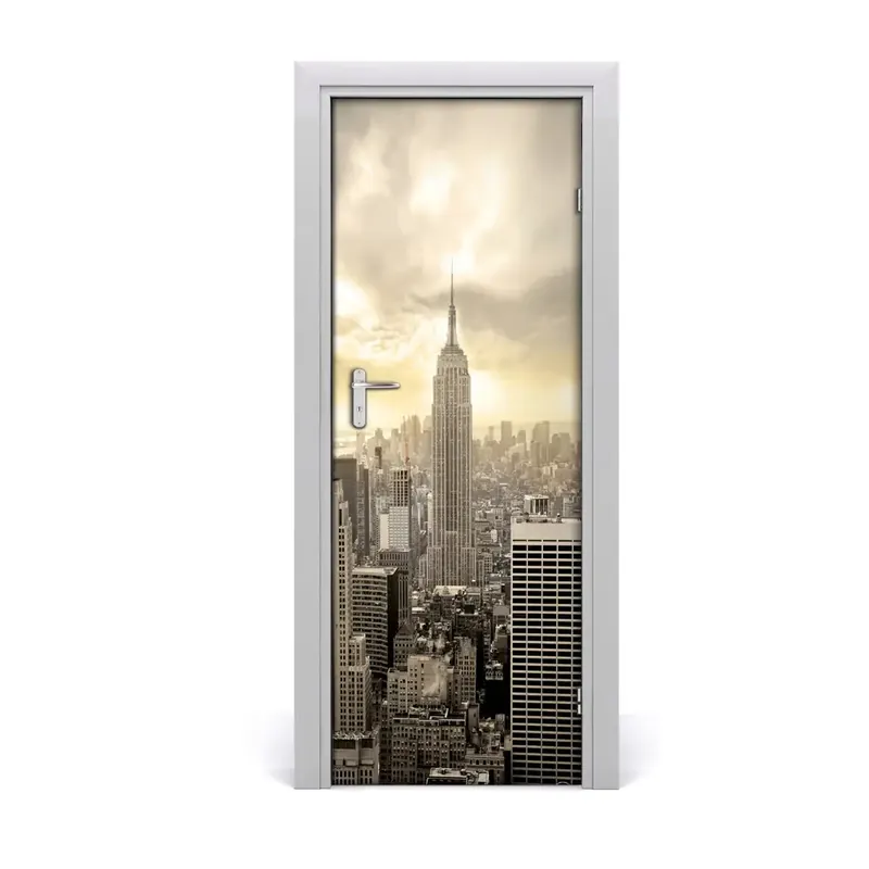 Autocolant de uși Manhattan New York Reducere specială