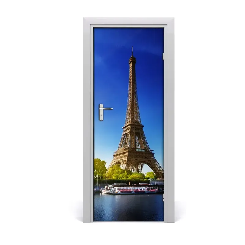 Doar azi Autocolant pentru uși Turnul Eiffel noaptea