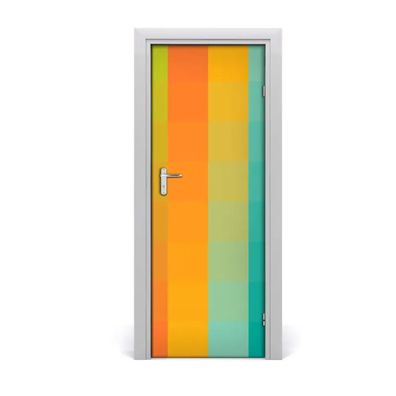 Autocolant de uşă Pătrate colorate Preț promoțional